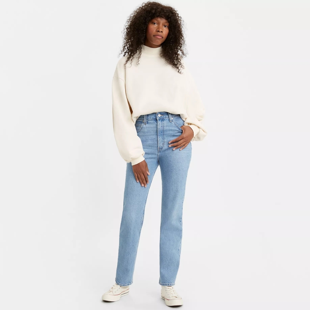 LEVI'S 70'S High rise slim Straight Full length Jeans*light wash*Sz32